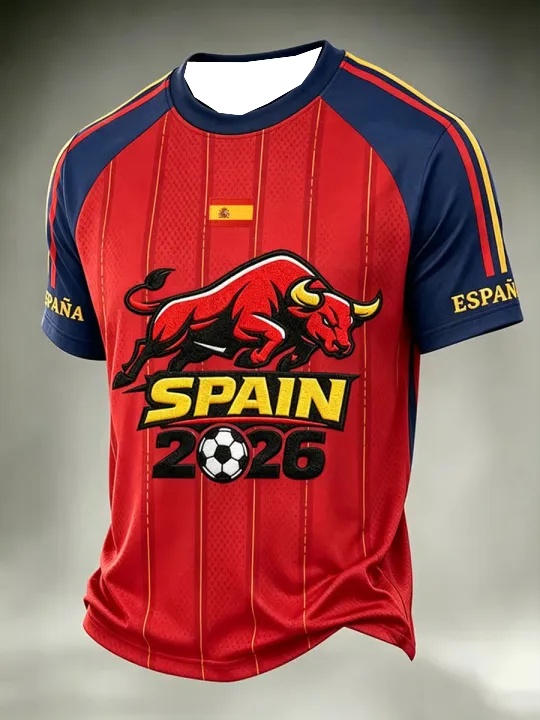 Street Fashion In Spain - Maglietta da tifoso di calcio Spagna