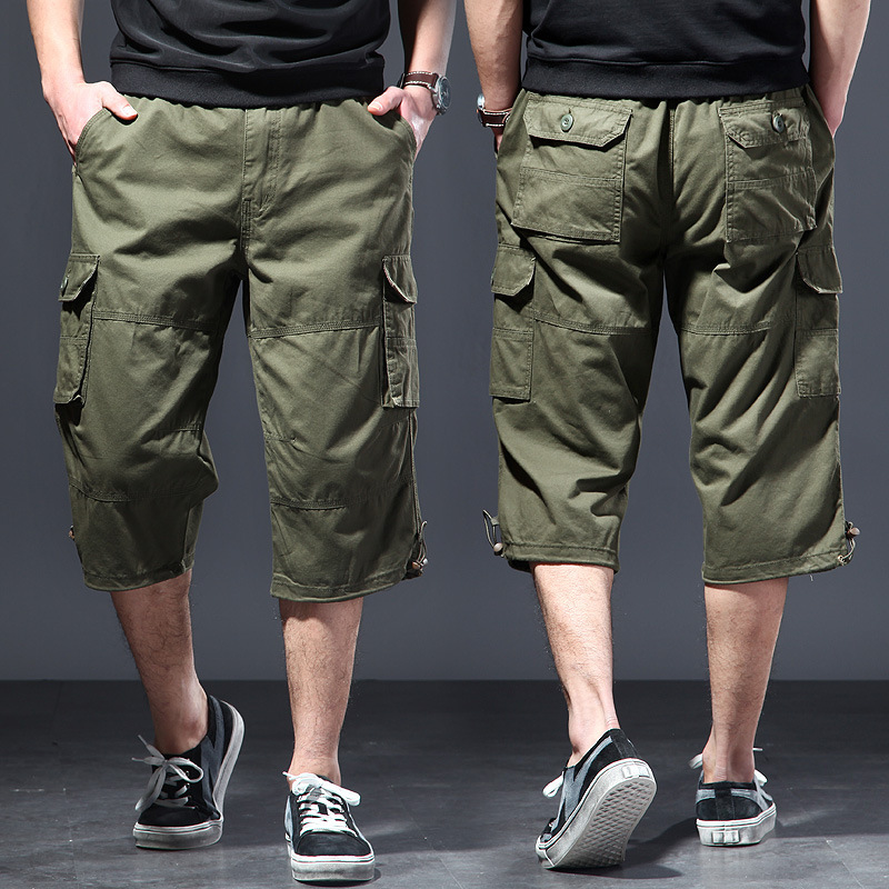 Street Fashion Plus Size - Pantaloni 3/4 in Cotone da Uomo,