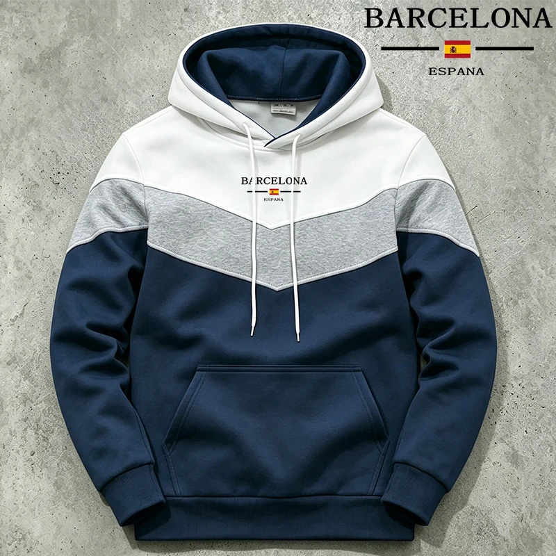 Street Fashion In Spain - Felpa con Cappuccio Casual da Uomo