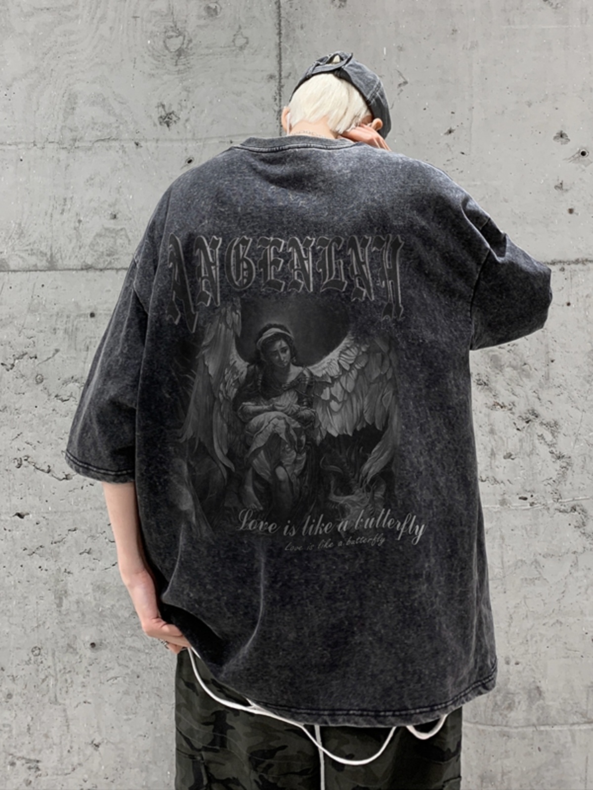 Street Fashion Baggy - Moda europea americana Plus Size t-shirt