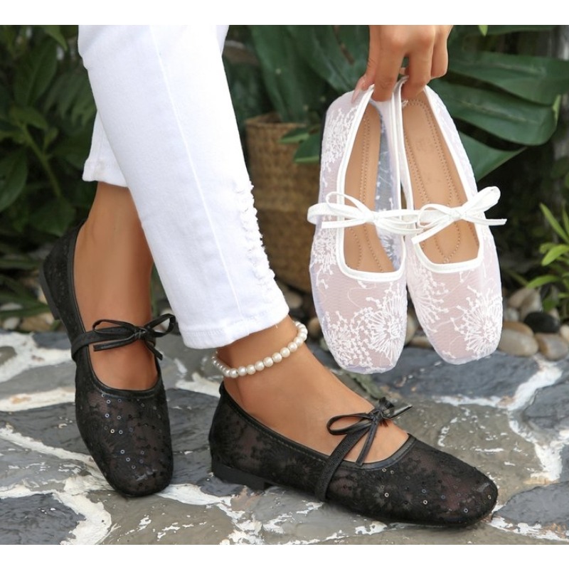 Street Fashion Rome 2026 - Scarpe Mary Jane in Pizzo Primavera
