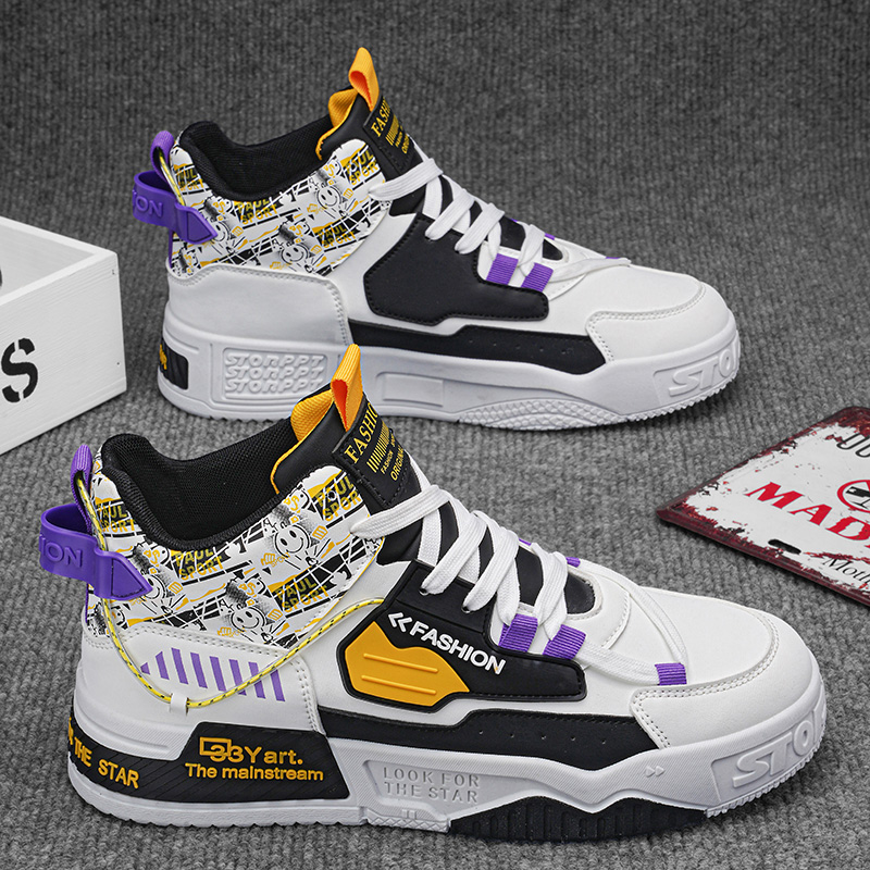 Street Fashion Walking - Scarpe da uomo alte alla caviglia,
