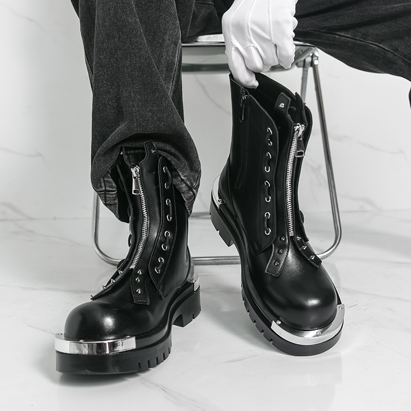 Street Fashion Walking - Stivali con suola spessa da uomo
