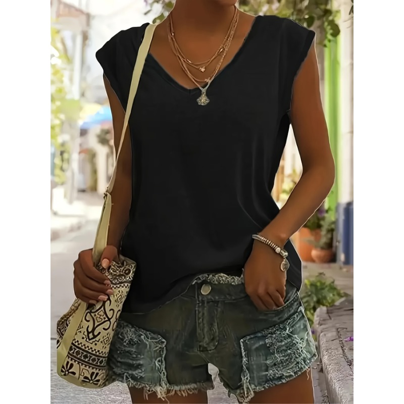 T-shirt senza maniche con scol - Street Fashion Plus Size recensione e prezzo