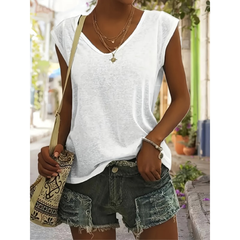 T-shirt senza maniche con scol - Street Fashion Plus Size recensione e prezzo