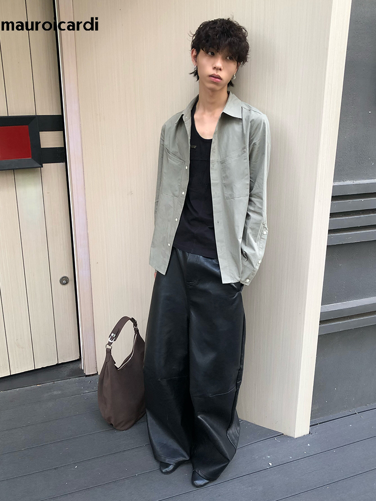 Pantaloni Larghi in Pelle PU N - Street Fashion Baggy recensione e prezzo