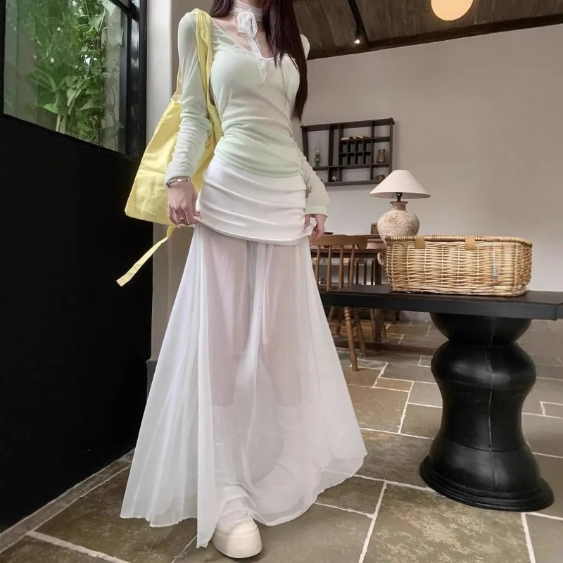 Elegante Gonna Bianca da Donna - Street Fashion China Beautiful Girls recensione e prezzo