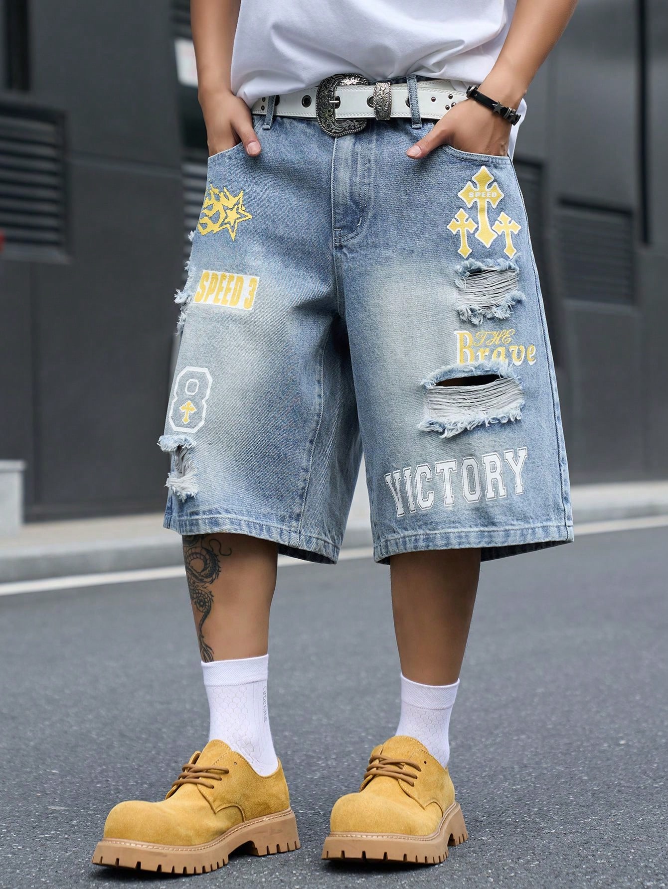 Bermuda in denim da uomo a ves - Street Fashion Hip Hop recensione e prezzo
