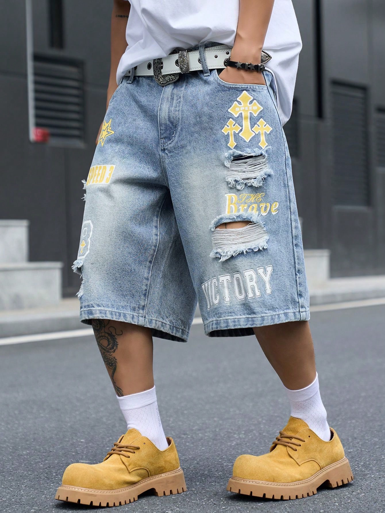 Bermuda in denim da uomo a ves - Street Fashion Hip Hop recensione e prezzo